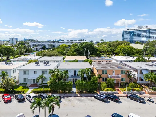a view of a lake with a car park both side of it