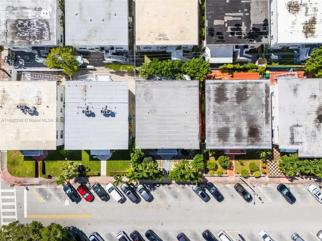 an aerial view of multiple house