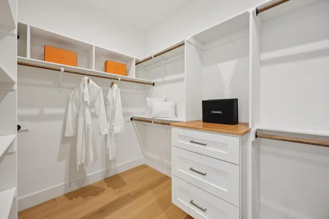 a view of a walk in closet