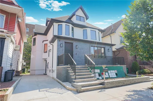 a front view of a house