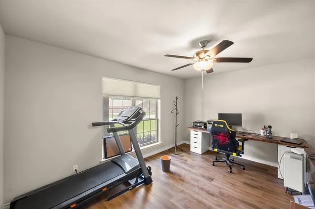 a view of workspace with a window