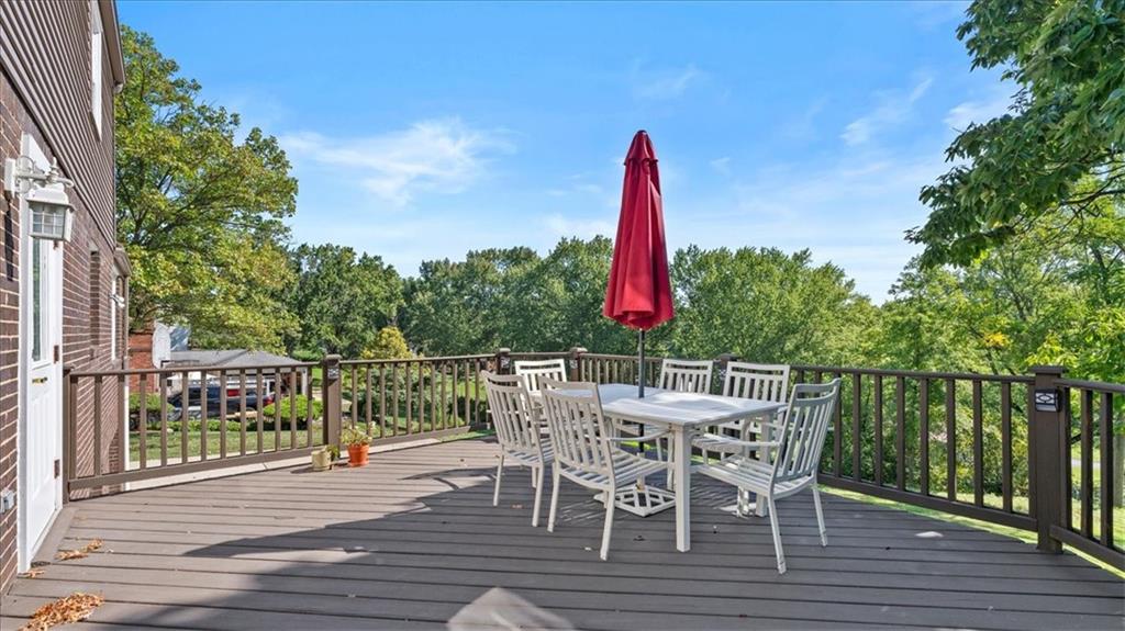 205 Camelford Road McMurray, PA 15317 - Photo 26 of 32 a view of a dining table and chairs on the roof deck