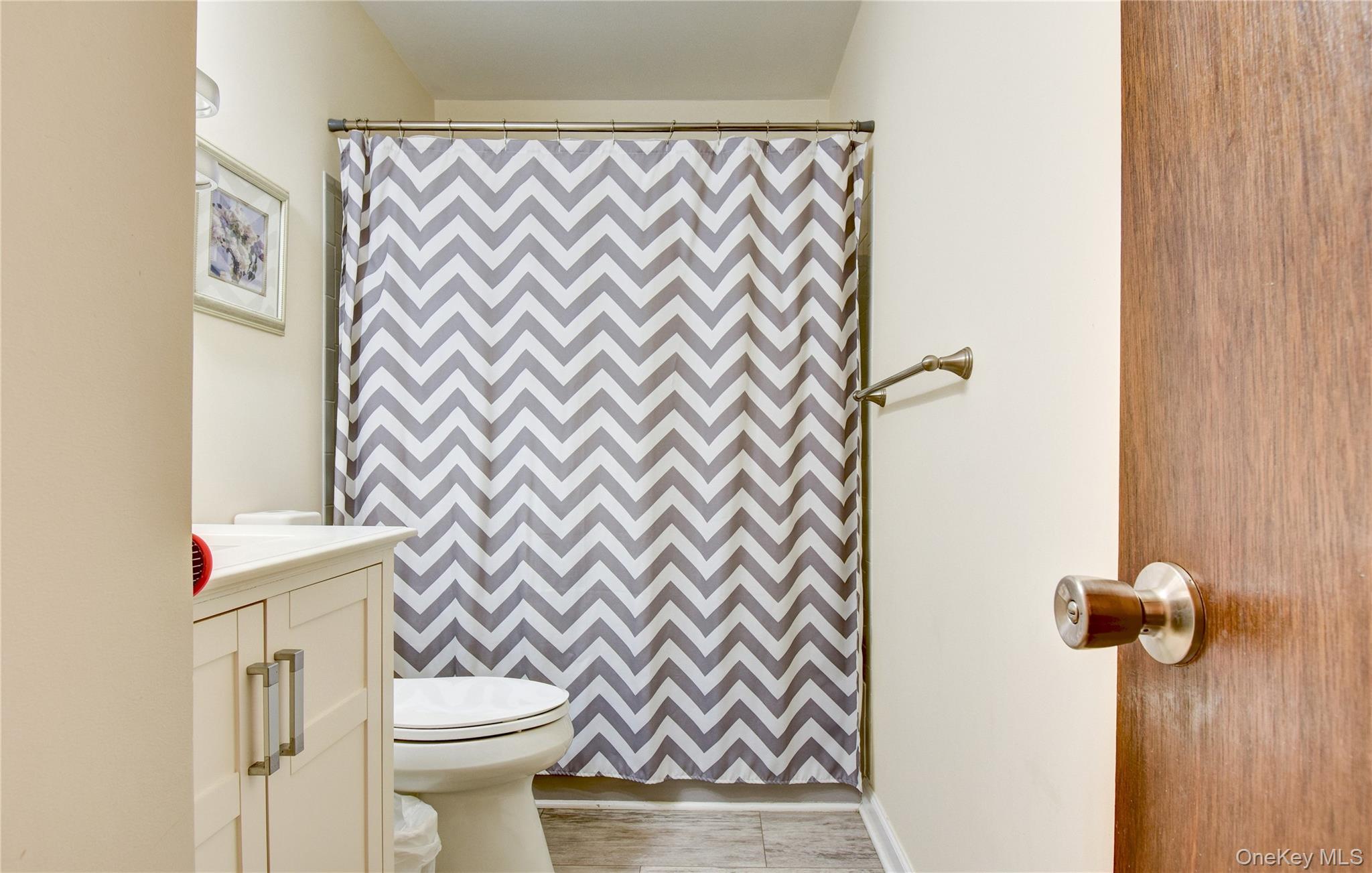 39 Butler Drive Goshen, NY 10924 - Photo 24 of 29 a bathroom with a toilet and a shower curtain
