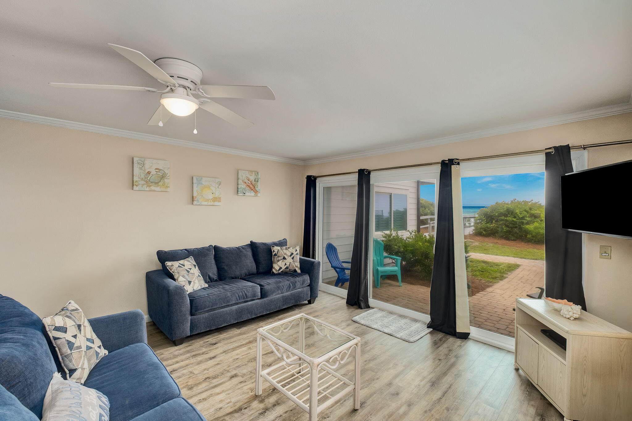 7998 East County Highway 30A, Unit 3 Inlet Beach, FL 32461 - Photo 6 of 18 Living Room with Gulf View