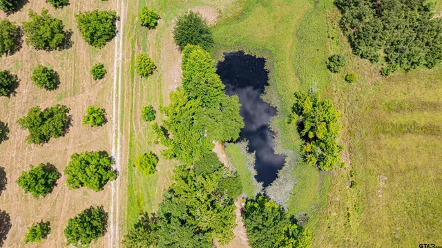 a view of a lake with a house
