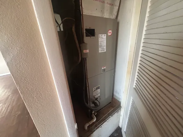 an empty room with a window