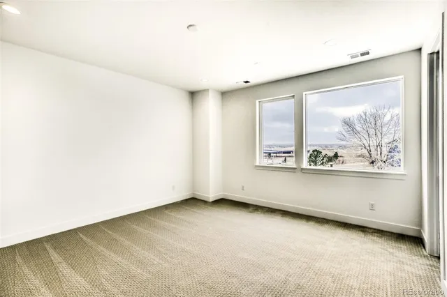 an empty room with a window