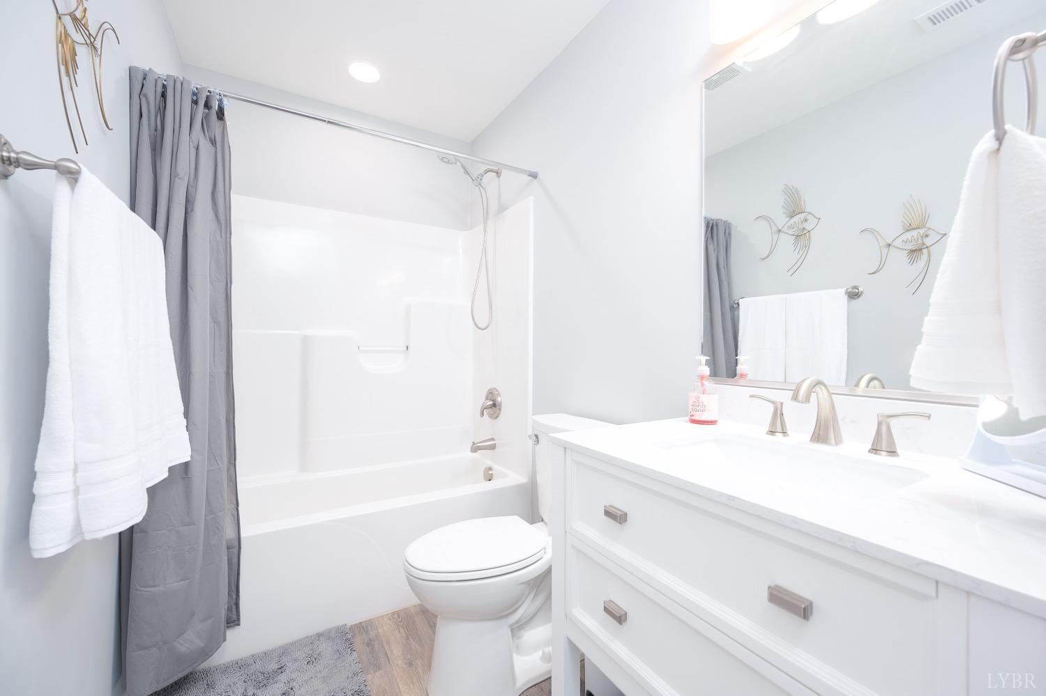 905 Gap Bridge Road Moneta, VA 24121 - Photo 28 of 48 a bathroom with a sink a toilet and shower