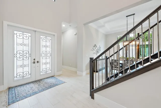 a view of an entryway with staircase