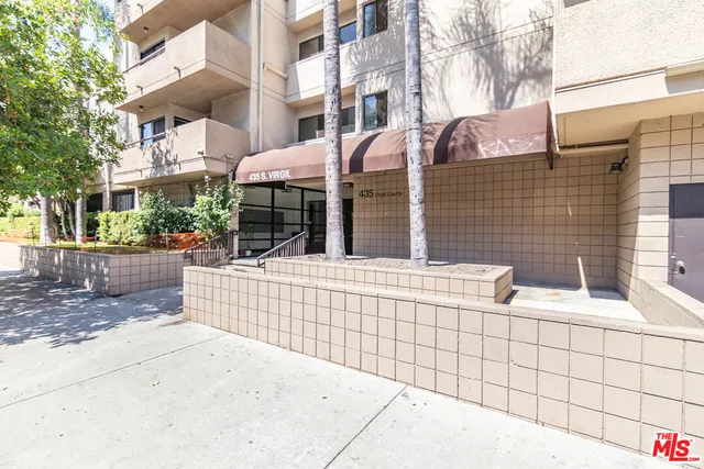 a view of a brick building