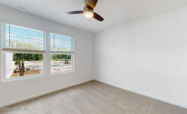 an empty room with a window