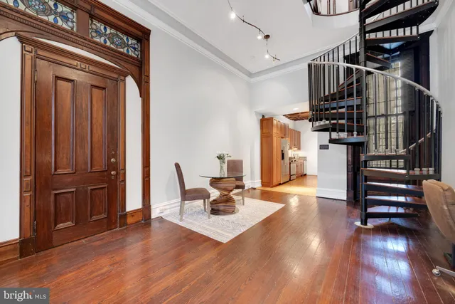 a view of livingroom with furniture and wooden floor