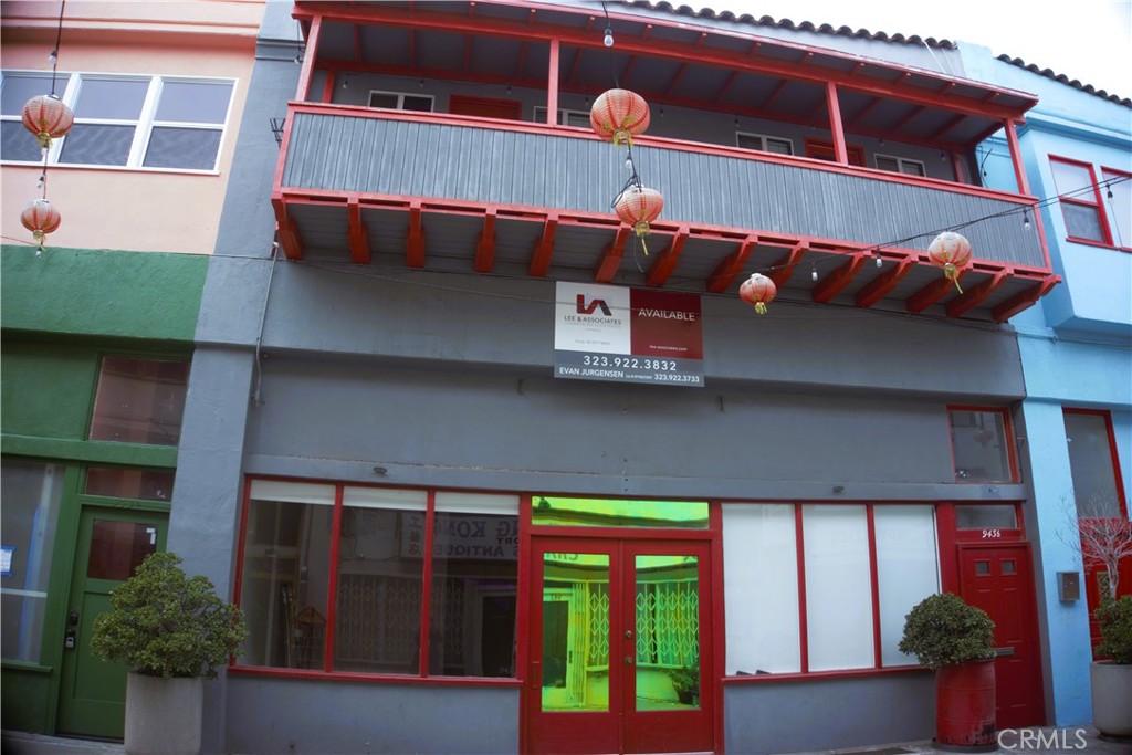 a front view of a building with entryway