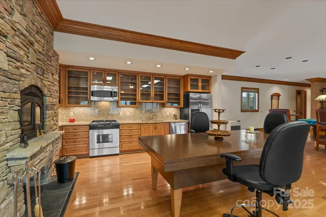 a living room with furniture or outdoor view and a large window