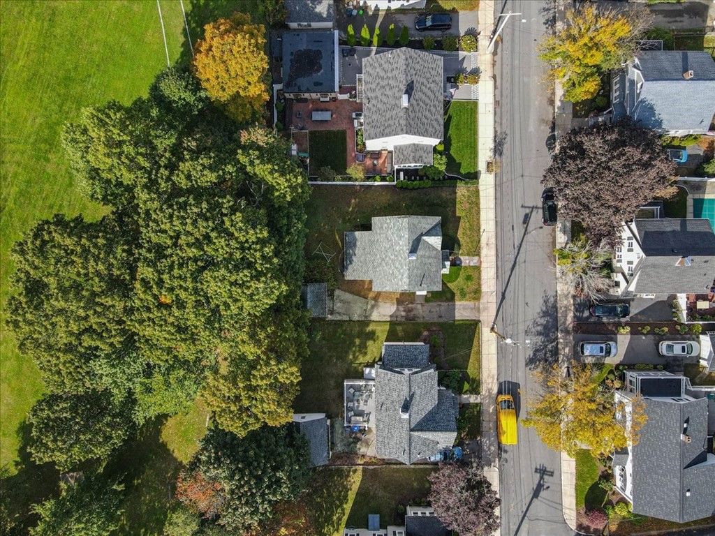 41 Bogandale Road Boston, MA 02132 - Photo 27 of 38 an aerial view of a house with a garden