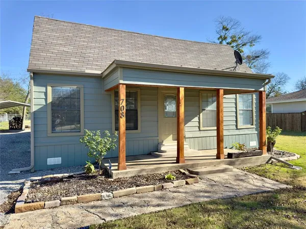 a front view of a house