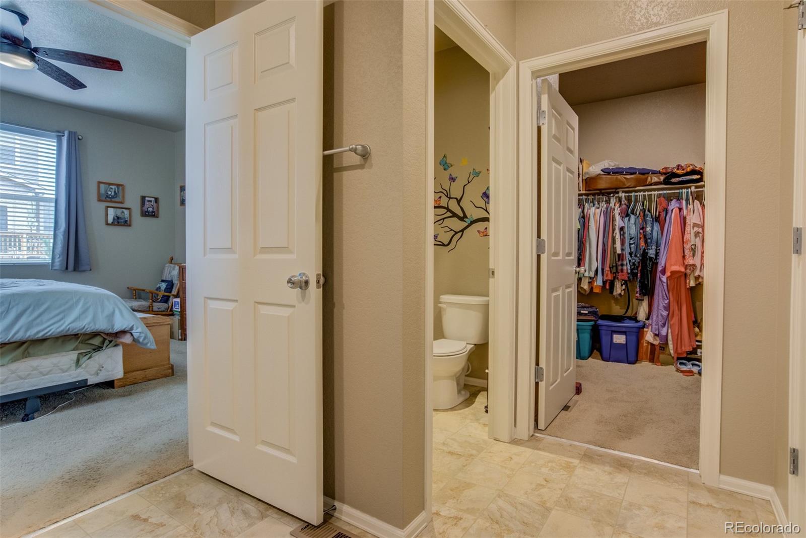 5907 Point Rider Circle Castle Rock, CO 80104 - Photo 18 of 29 a view of a bedroom with a furniture and closet