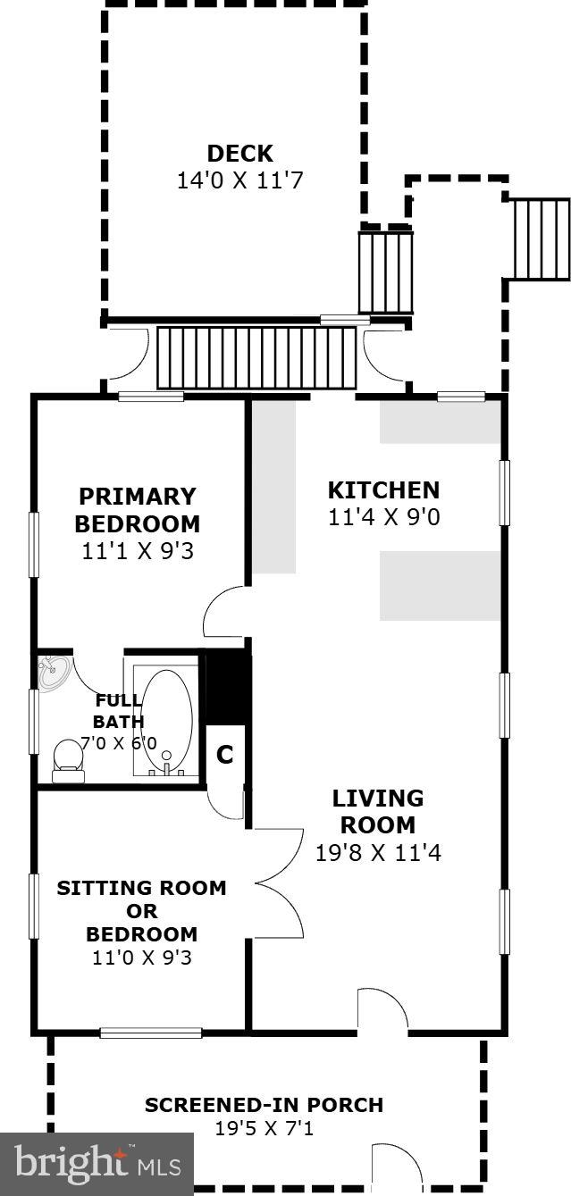 207 Spring Avenue Takoma Park, MD 20912 - Photo 39 of 40 Main Level Floor Plan