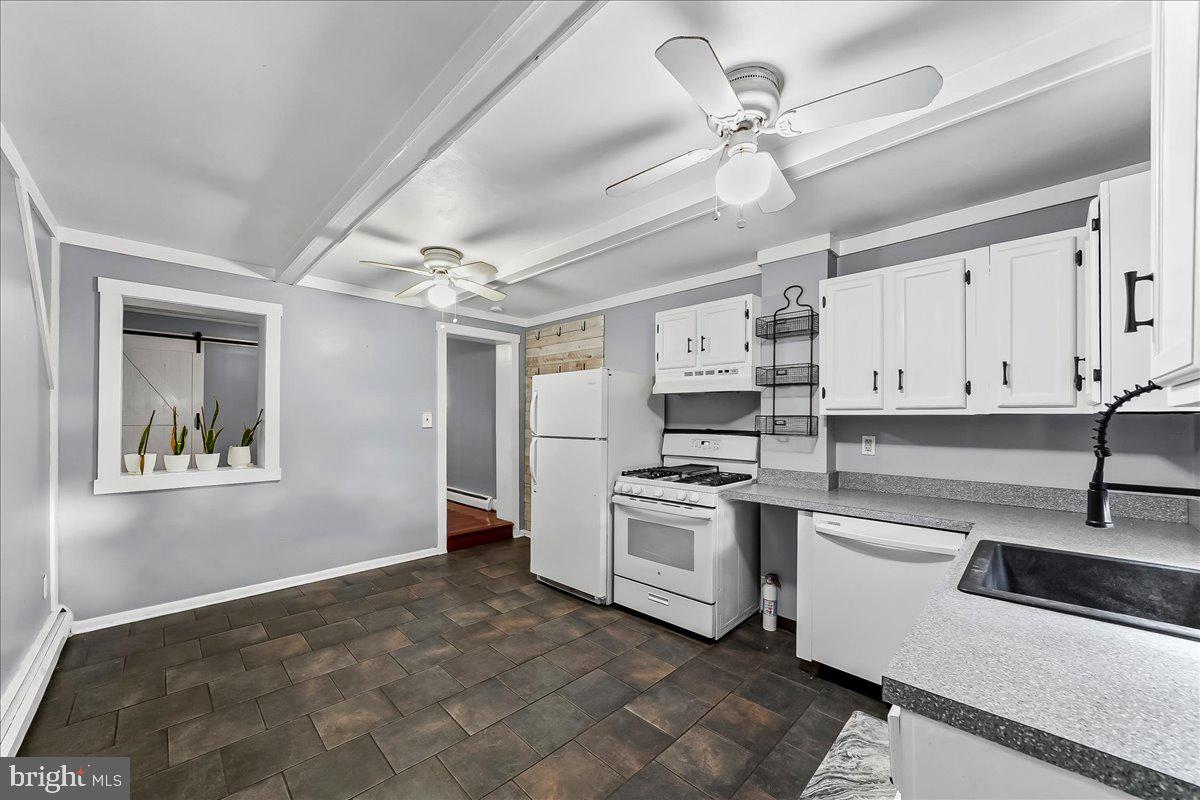 318 East 6th Avenue Conshohocken, PA 19428 - Photo 9 of 17 a kitchen with white cabinets and appliances