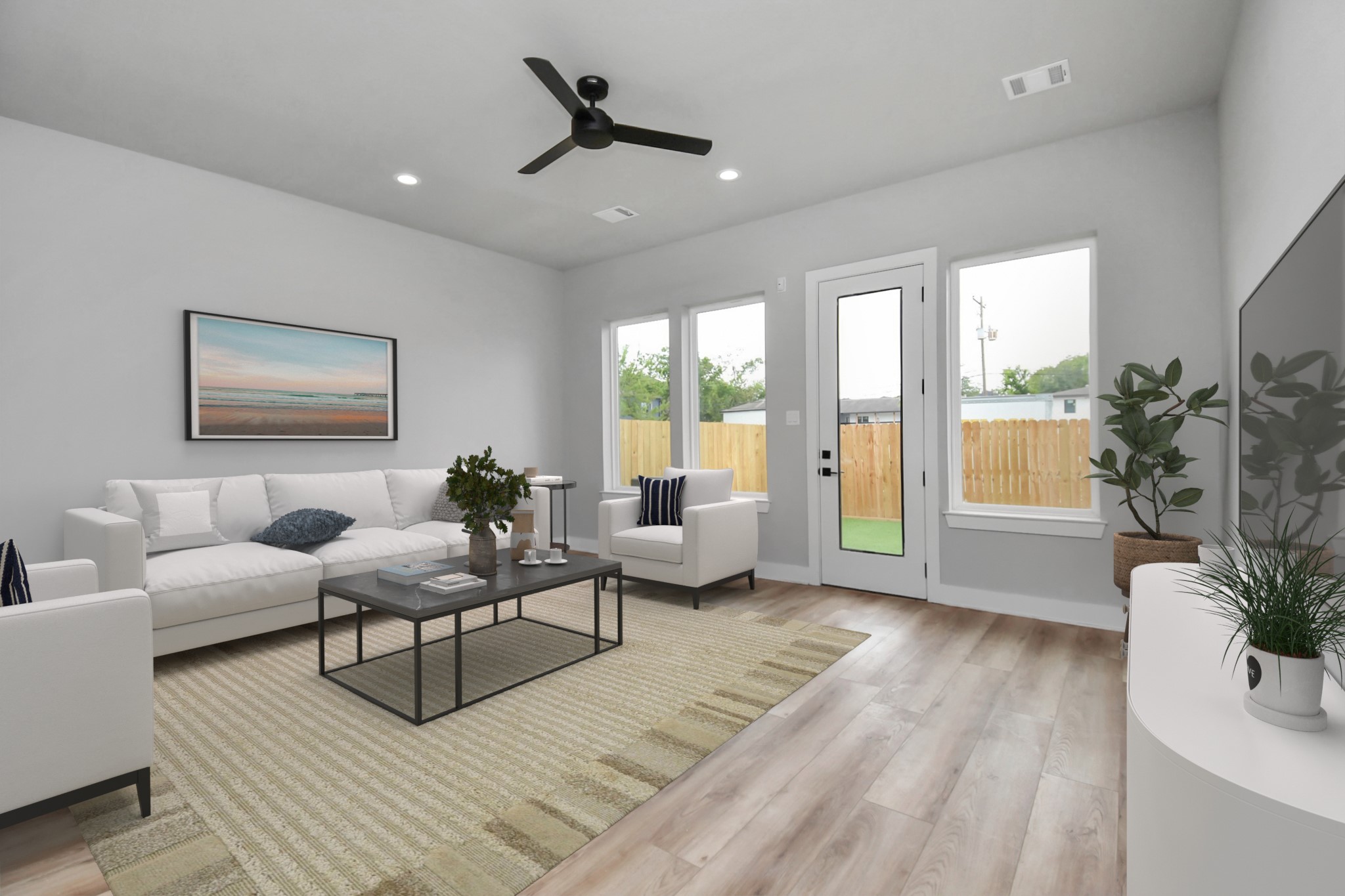 6817 Peerless Street Houston, TX 77021 - Photo 7 of 31 a living room with furniture and wooden floor