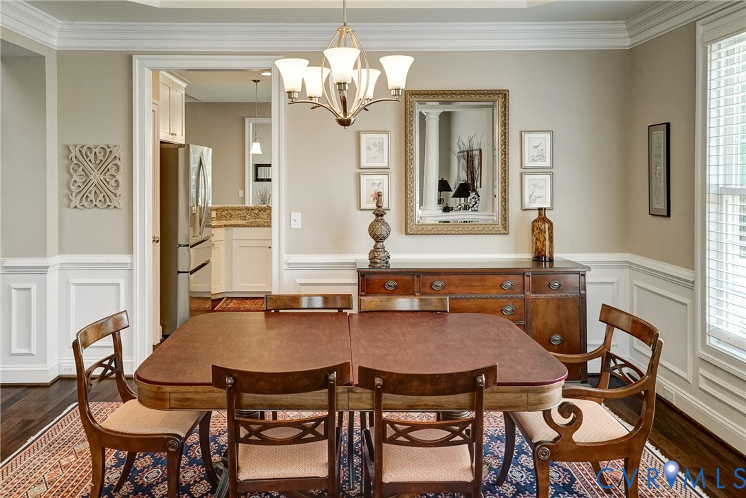 3606 Edenfield Road Midlothian, VA 23113 - Photo 16 of 67 Dining area featuring dark wood-finish flooring, w