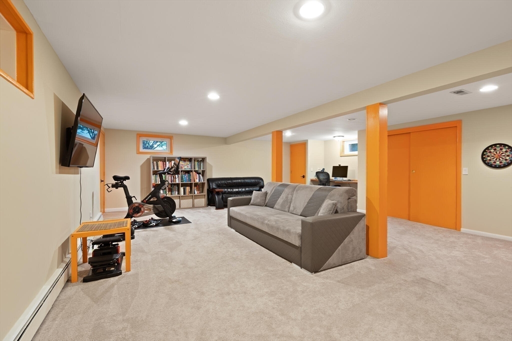 33 Longmeadow Lane Sharon, MA 02067 - Photo 17 of 29 a living room with furniture and a flat screen tv