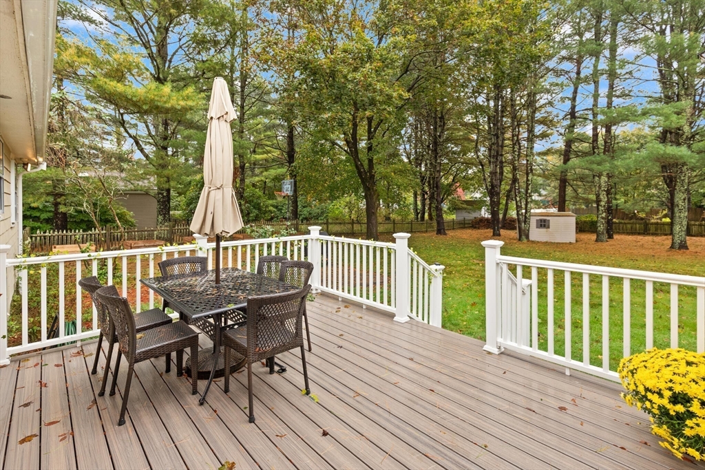 33 Longmeadow Lane Sharon, MA 02067 - Photo 21 of 29 a view of a wooden chairs on deck with wooden floor and fence