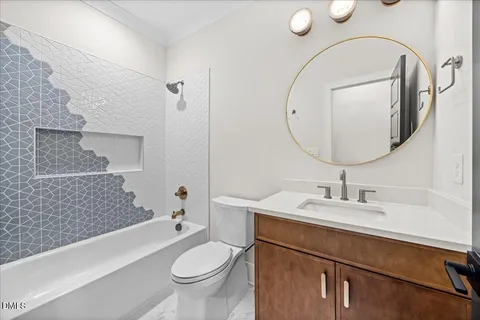 a view of a livingroom with furniture and door