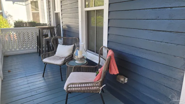 a view of outdoor seating space