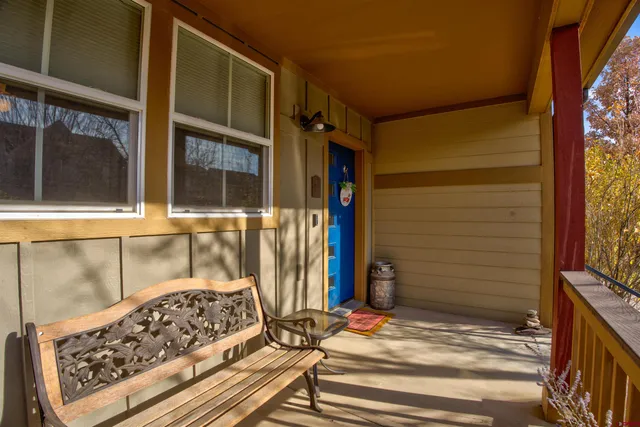 a view of a door of the house
