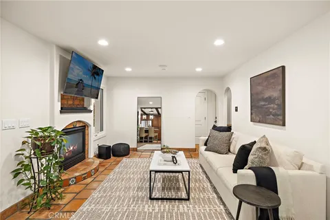 a living room with furniture and a couch