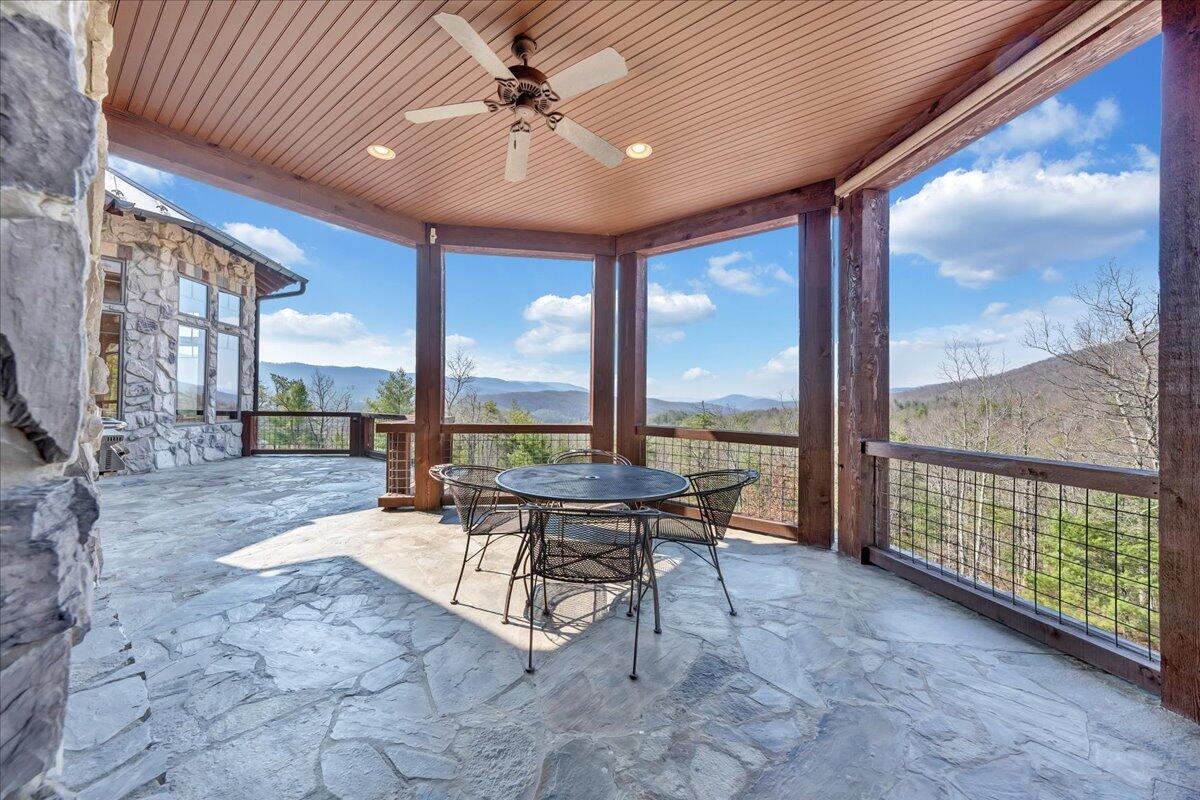 144 Seven Ridges Road Hot Springs, VA 24445 - Photo 37 of 99 40 Stone Patio with Long Range Mountain