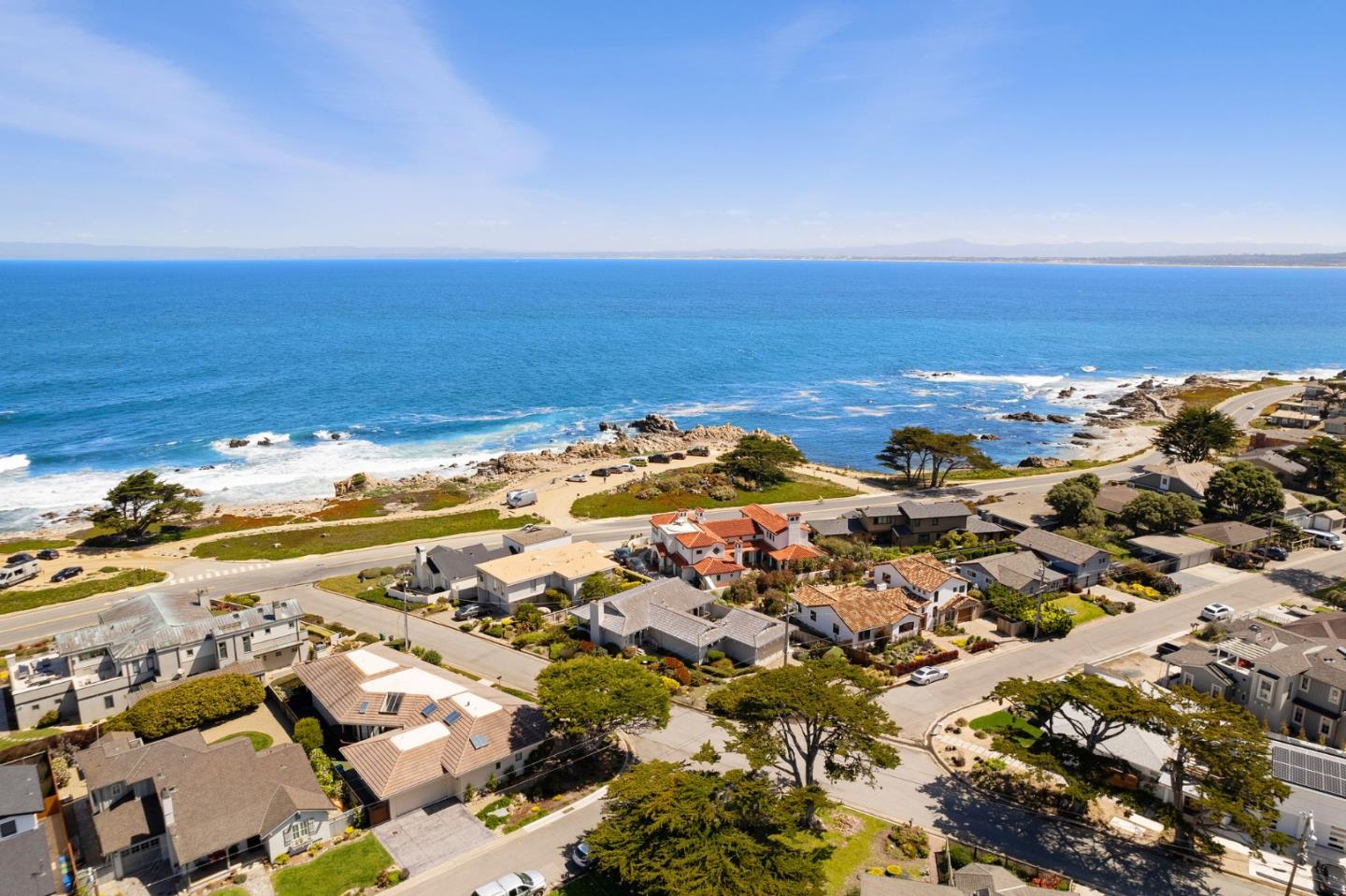 1244 Surf Avenue Pacific Grove, CA 93950 - Photo 36 of 43 an aerial view of ocean and residential houses with outdoor space