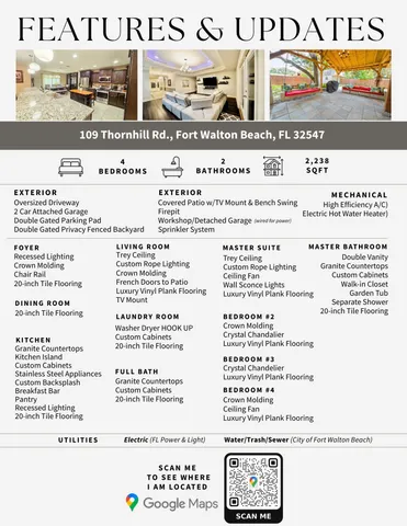 $555,000 | 109 Thornhill Road, Fort Walton Beach, FL 32547