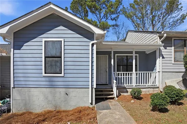 a front view of a house
