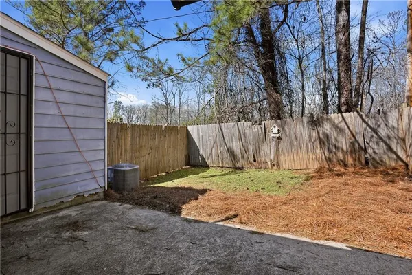 a backyard of a house