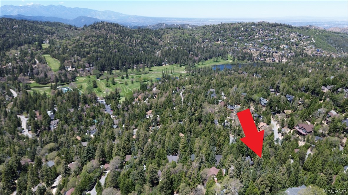 132 Grizzly Road Lake Arrowhead, CA 92352 - Photo 18 of 19 a aerial view of a houses with a lush green hillside