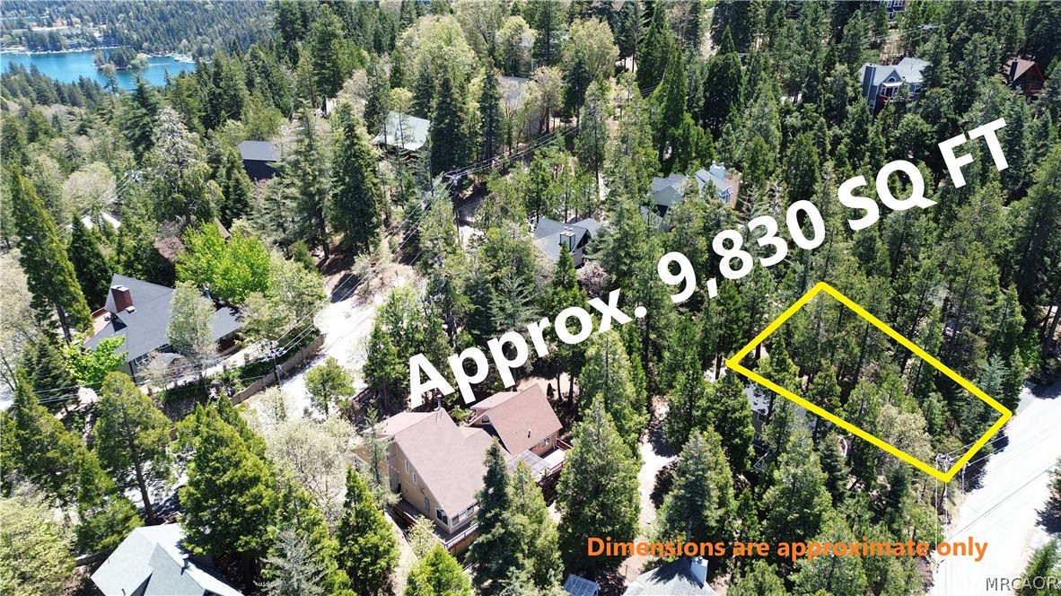 132 Grizzly Road Lake Arrowhead, CA 92352 - Photo 2 of 19 an aerial view of residential house with outdoor space and trees all around