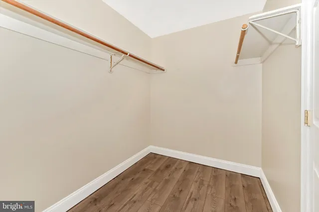 a view of small space with racks on the wall