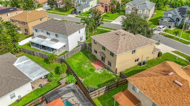 an aerial view of multiple house