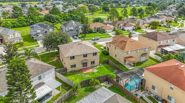 an aerial view of multiple house