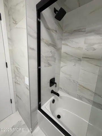 a bathroom with a tub