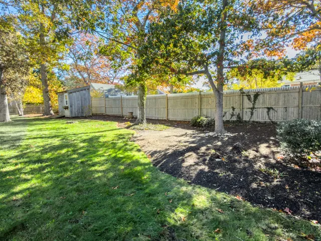 a backyard of a house