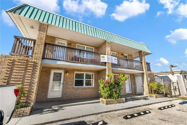 a front view of a building