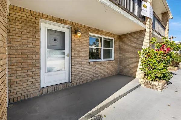 a view of front door of house