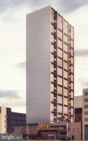 a front view of a building with glass windows