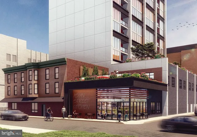 an aerial view of a highlighted house