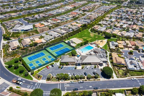 an aerial view of a city