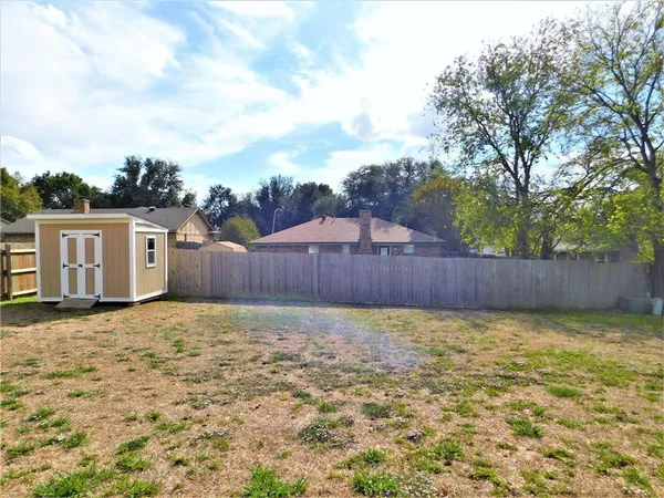 a backyard of a house
