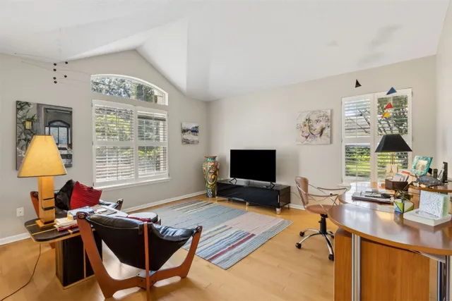 a view of a workspace with a window